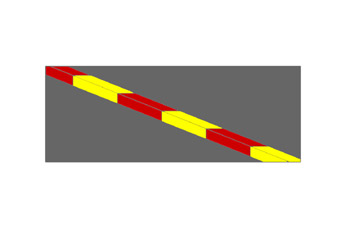 What is the meaning of red-yellow painted curbstones? Picture for question 609